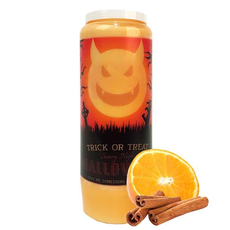 Halloween novena candle orange-cinnamon scented - Trick or Treat 2