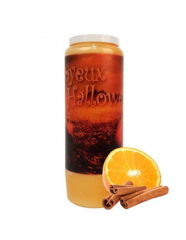 Novena candles orange-cinnamon scented Halloween pumpkin Box 20 pcs