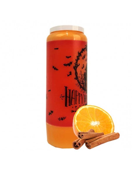 Novena candles scented orange-cinnamon Halloween manor cardboard 20pcs
