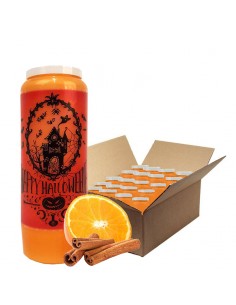 Velas Novena aroma naranja-canela mansiones de Halloween - 20 unidades