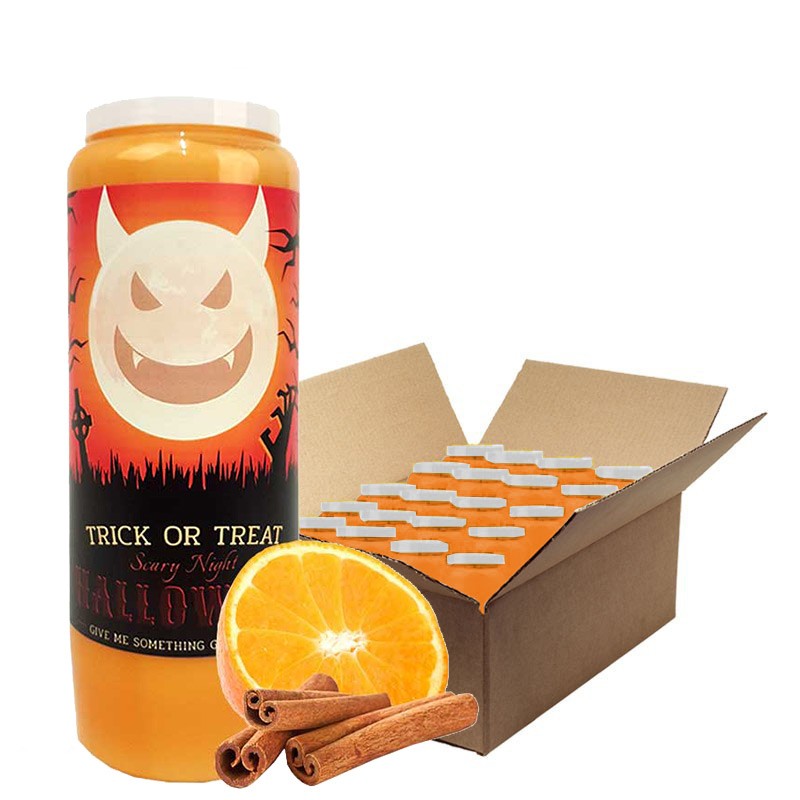 Novena kaarsen oranje-kaneel geurige Halloween Trick-Treat doos 20 stuks