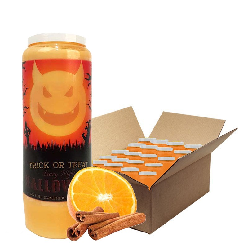 Novena kaarsen oranje-kaneel geurige Halloween Trick-Treat 2 doos 20 stuks
