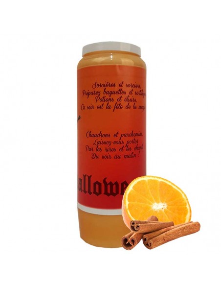 Novena candles orange-cinnamon scented Halloween Witch - carton 20 pcs