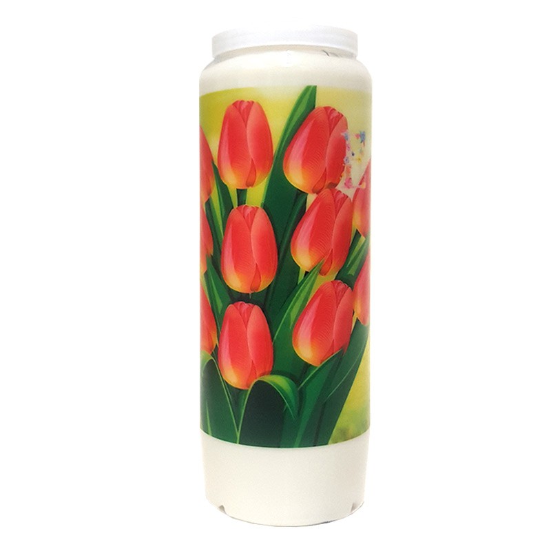 Novene kaars voor Pasen - Tulpen