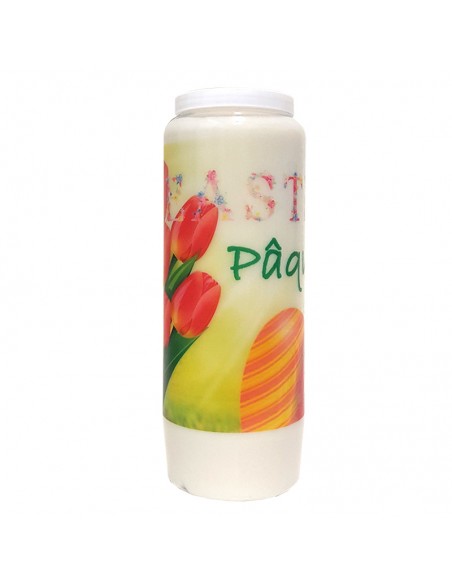Vela de la novena de Pascua - Tulipanes - caja de 20 piezas