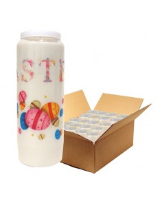 Novena candle for Easter - Easter flower - carton 20 pieces