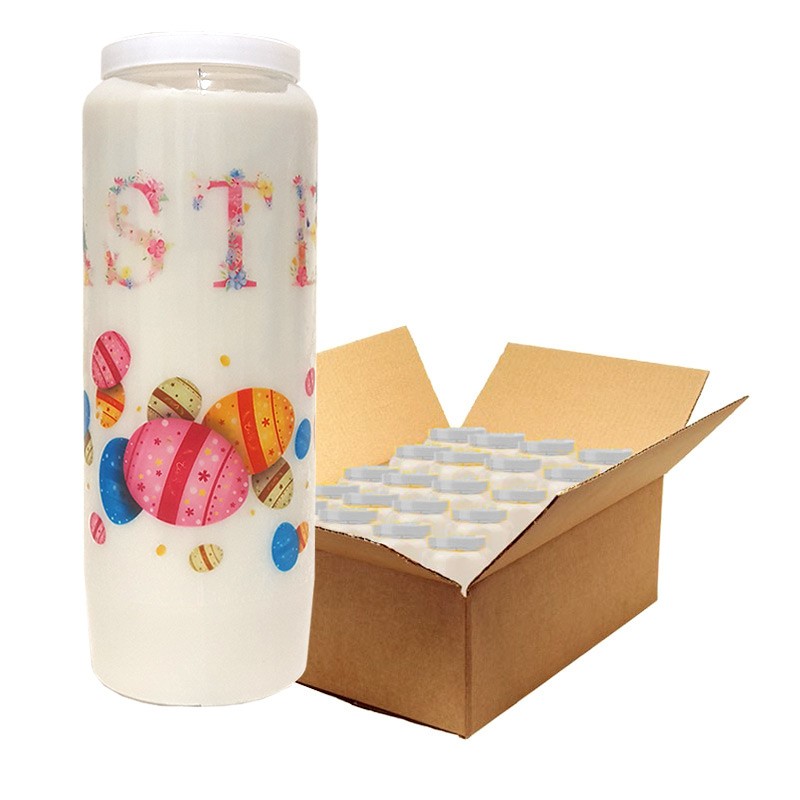 Novena candle for Easter - Easter flower - carton 20 pieces