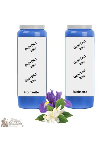 Bougies de neuvaine parfumée au Jasmin et Iris - foncé - carton 20 pièces