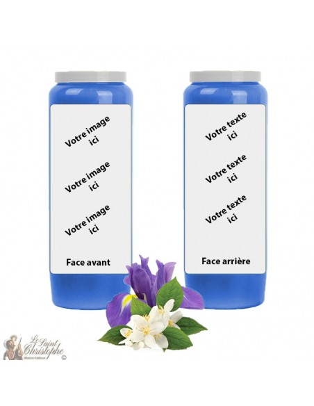 Novena candles scented with Jasmine and Iris - dark - box 20 pieces