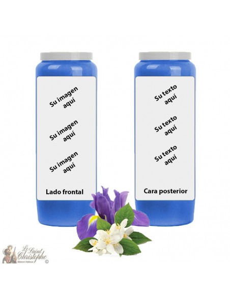 Bougies de neuvaine parfumée au Jasmin et Iris - foncé - carton 20 pièces