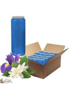 Velas Novena perfumadas con Jazmín e Iris - oscuras - caja 20 piezas