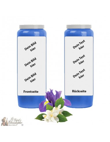 Novenakaars Jasmijn & Iris geparfumeerd - donker - personaliseerbaar