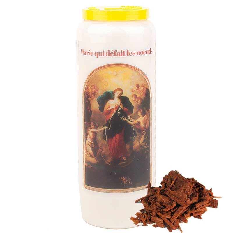 Novenenkaars Maria Ontwarmer van Knopen met sandelhoutgeur