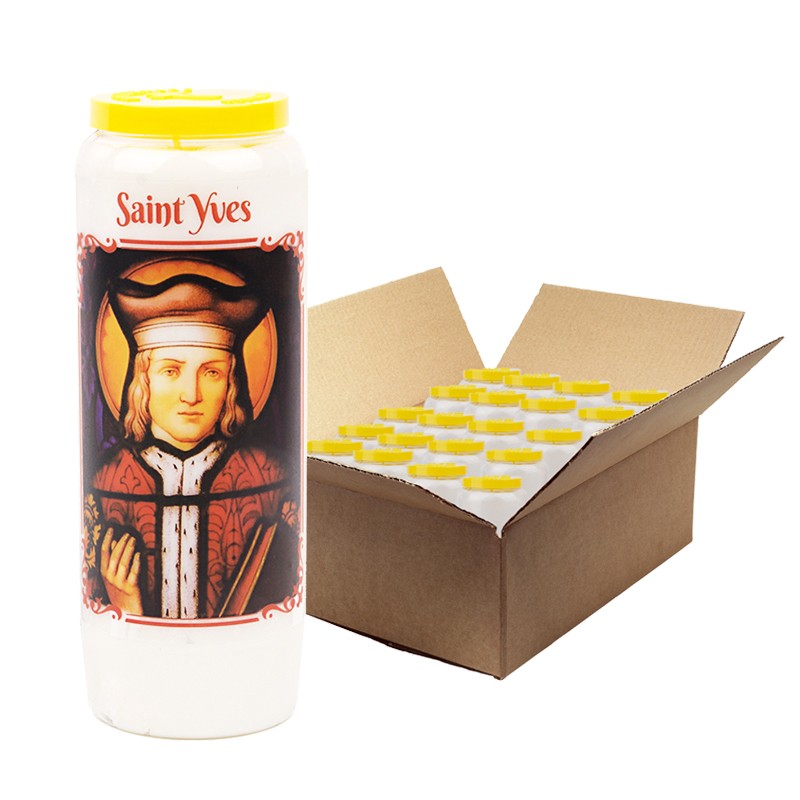 Novena candle to Saint Yves - carton 20 pieces