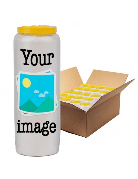 Candele Novena con immagine e testo personalizzati - confezione da 20 pezzi