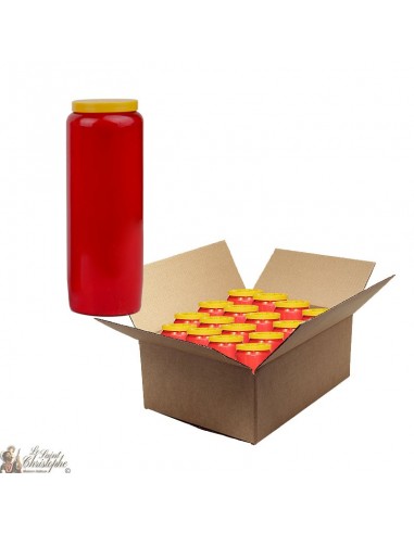 Velas de novena con su imagen y texto - personalizables - caja 20 unidades