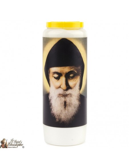 Vela de novena a San Charbel - caja 20 unidades