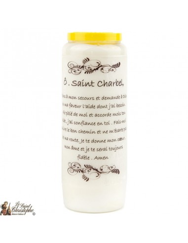 Vela de novena a San Charbel - caja 20 unidades