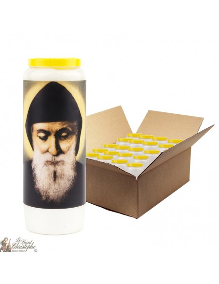 Novena candle to Saint Charbel - carton 20 pieces
