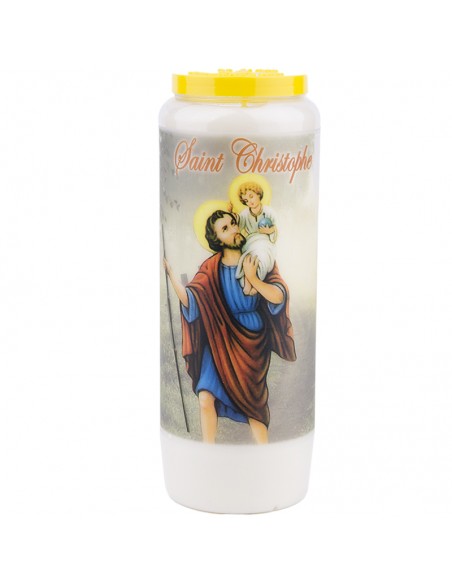Novena candle to Saint Christopher - box of 20 pieces