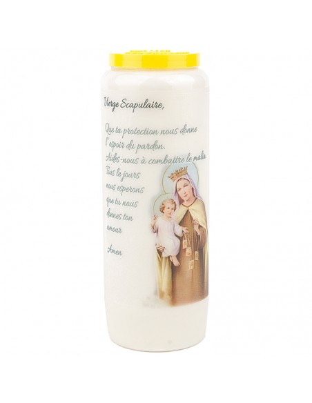 Vela Novena a la Virgen Escapulario - caja de 20 piezas