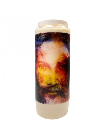Vela moderna de novena con aroma de sándalo Jesús