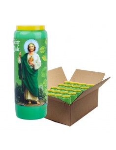 Vela verde de novena a San Judas - caja de 20