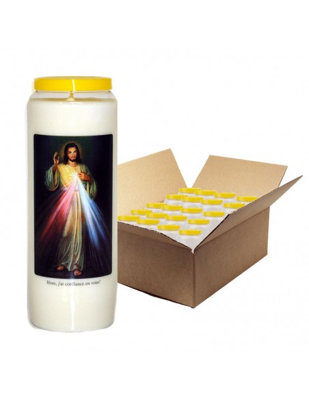 Vela Novena a Cristo Misericordioso - caja de 20 piezas