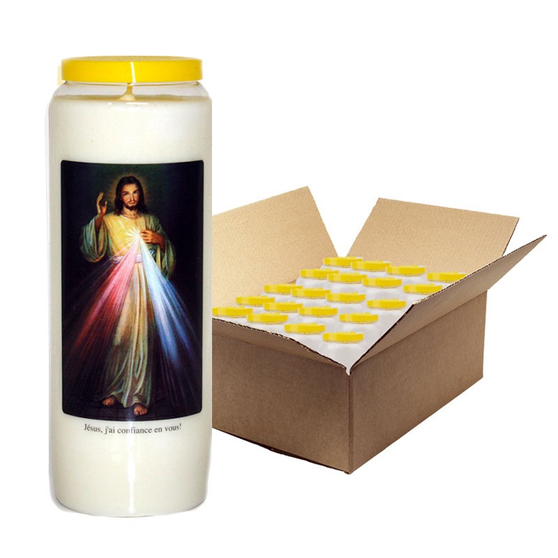 Novena candle to the Merciful Christ - box of 20 pieces