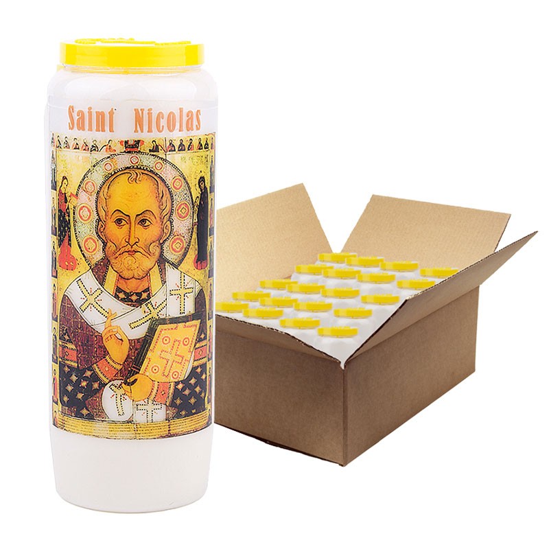 Novena candle to Saint Nicolas model 1 - box of 20 pieces