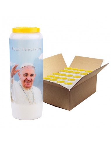 Noveenkaars voor Paus Franciscus 3 - doos van 20 stuks