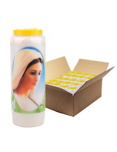 Bougie de neuvaine à la Vierge Marie 2 - carton 20 pièces