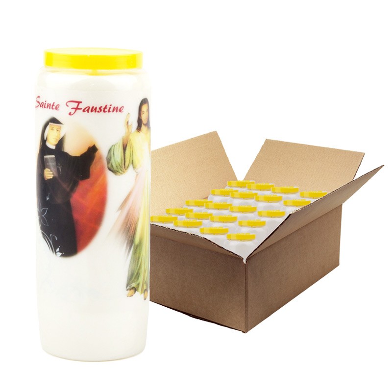 Noveenkaars naar Sint Faustina - doos van 20 stuks
