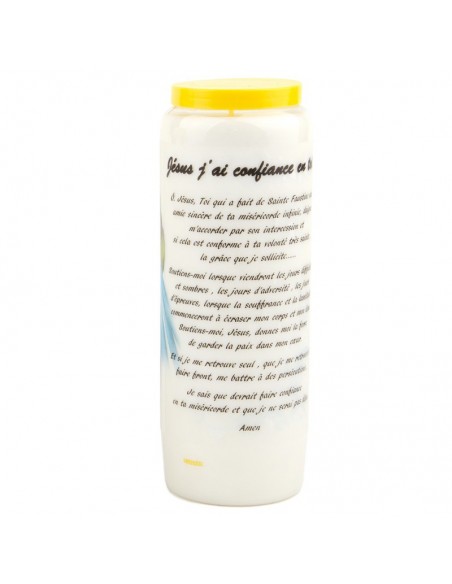 Novena candle to Saint Faustina - box of 20 pieces