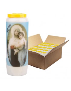 Candela Novena alla Madonna modello 4 - scatola da 20 pezzi