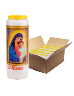Novena candle to the Virgin Mary model 3 - box of 20 pieces