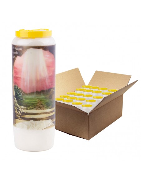 Novena candle to the 15 Stations of the Way of the Cross - box of 20 pieces