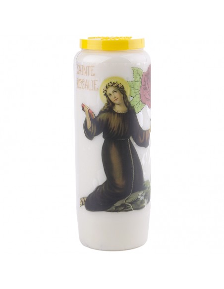 Velas de Novena a Santa Rosalía - caja de 20 piezas