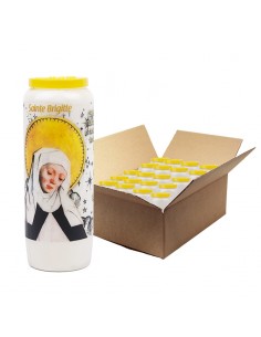 Bougie de neuvaine à Sainte Brigitte - carton 20 pièces