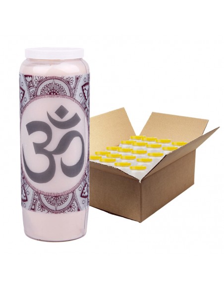 Aum symbol novena candle - box of 20 pieces