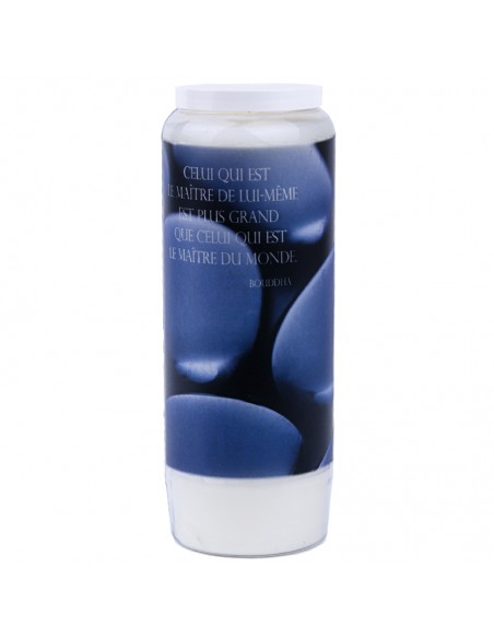 Vela de novena con cita zen modelo 3 - caja de 20 piezas