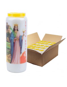 Novena candle to Saint Barbara - box of 20 pieces