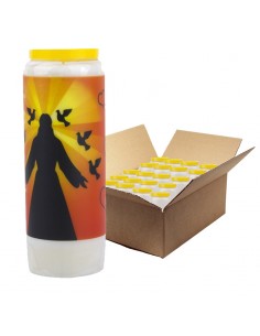 Vela de novena oración a Dios modelo 3 - caja de 20 piezas