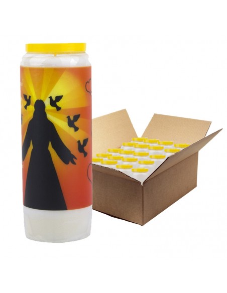 Candela novena preghiera a Dio modello 3 - scatola da 20 pezzi