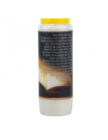 Novena candle prayer to God Open Bible - box of 20 pieces