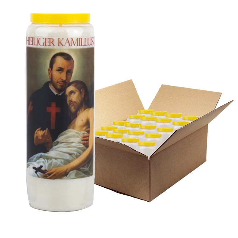 Novena candle prayer to Saint Camille - box of 20 pieces