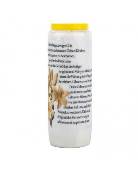 Oración de velas novena a Santa María Goretti - caja de 20 piezas