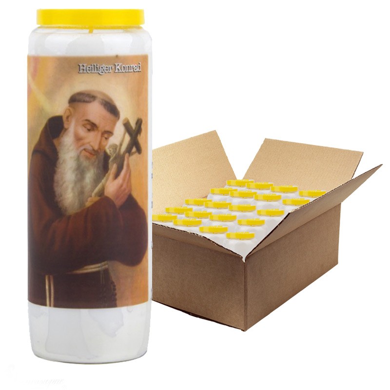 Novena candle prayer to Saint Conrad - box of 20 pieces