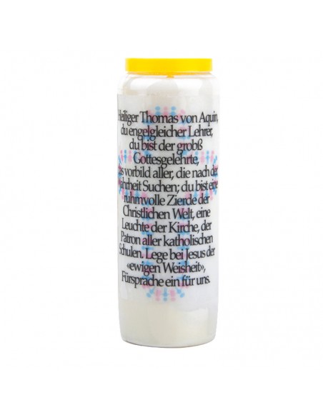 Novena candle to Saint Thomas Aquinas - carton 20 pieces