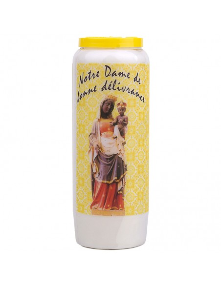 Novena candle to Our Lady of Good Deliverance